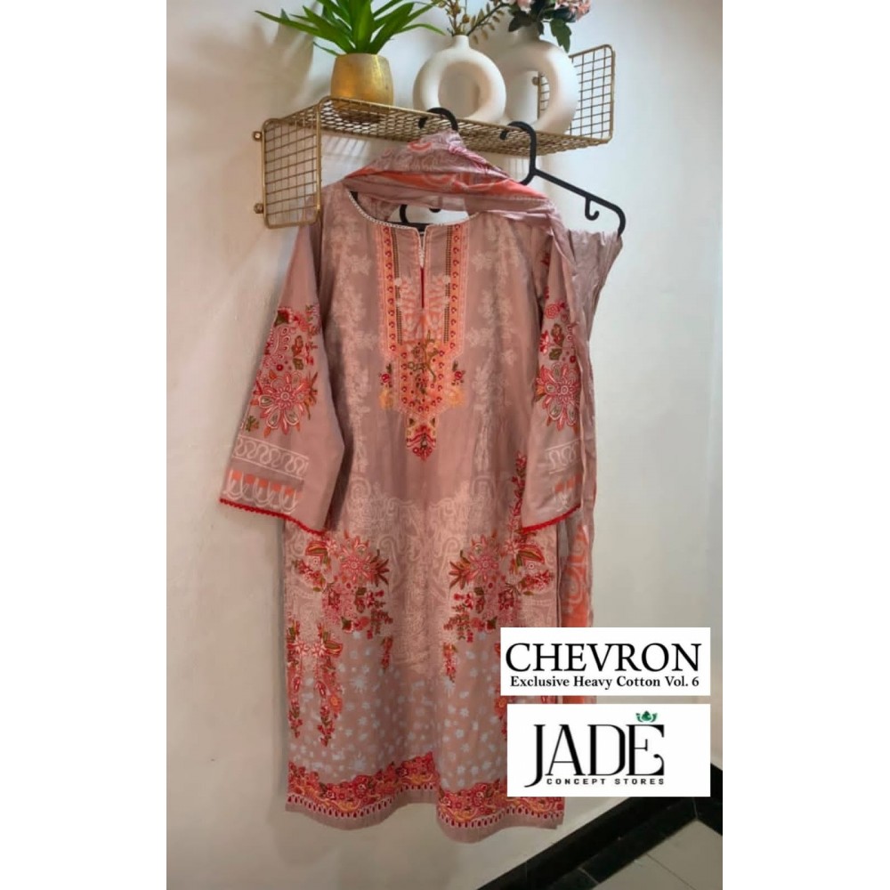 CHEVRON EXCLUSIVE HEAVY COTTON VOL 6 R JADE (Cotton Dupatta)