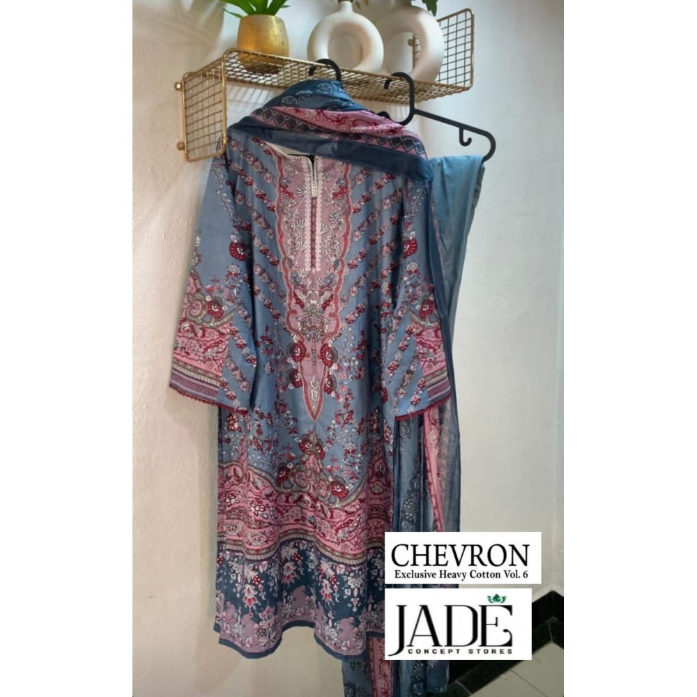 CHEVRON EXCLUSIVE HEAVY COTTON VOL 6 R JADE (Cotton Dupatta)