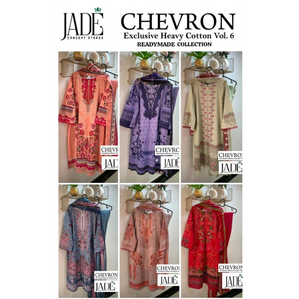 CHEVRON EXCLUSIVE HEAVY COTTON VOL 6 R JADE (Cotton Dupatta)