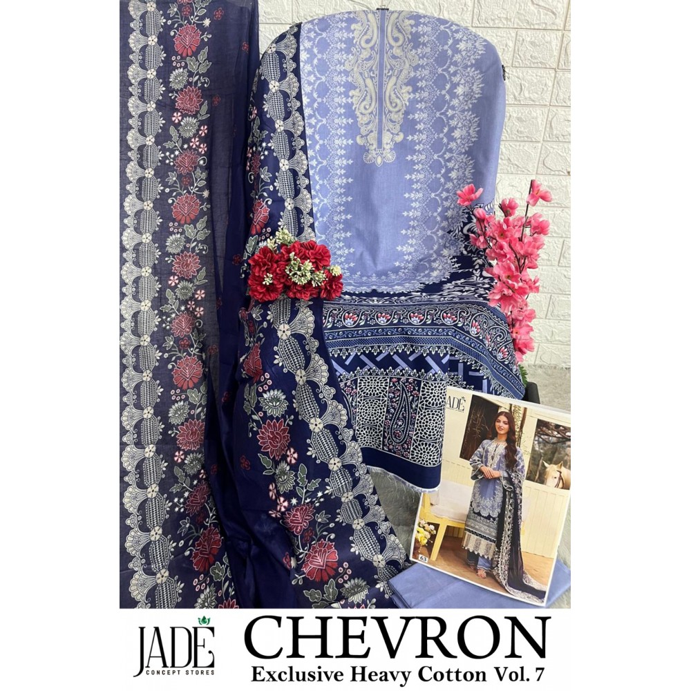 CHEVRON EXCLUSIVE HEAVY COTTON VOL 7 R JADE (Cotton Dupatta)