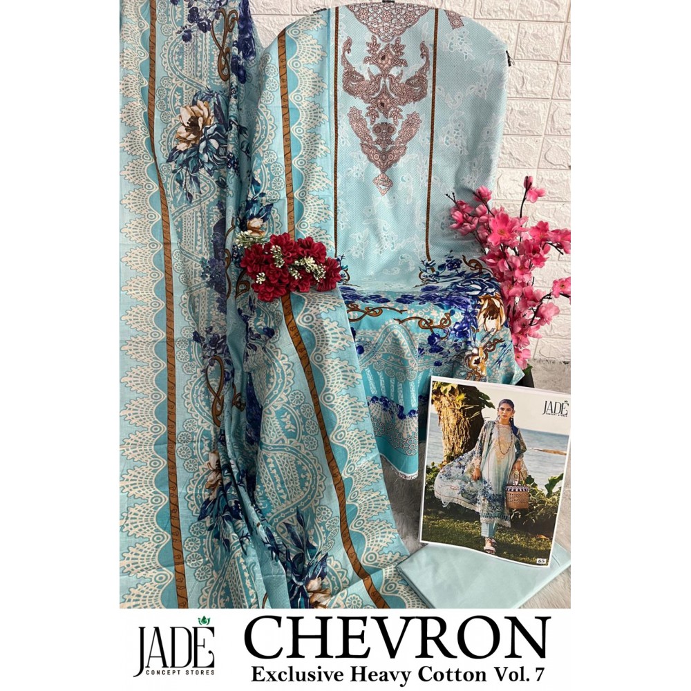 CHEVRON EXCLUSIVE HEAVY COTTON VOL 7 R JADE (Cotton Dupatta)