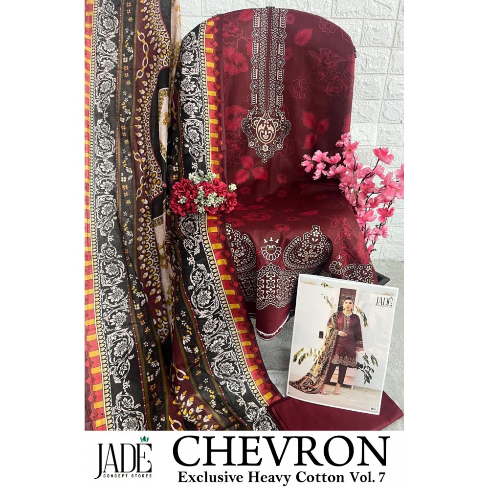 CHEVRON EXCLUSIVE HEAVY COTTON VOL 7 R JADE (Cotton Dupatta)