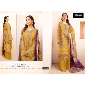 CHEVRON LUXURY LAWN COLLECTION BY JIHAN 3374 (Chiffon Dupatta)