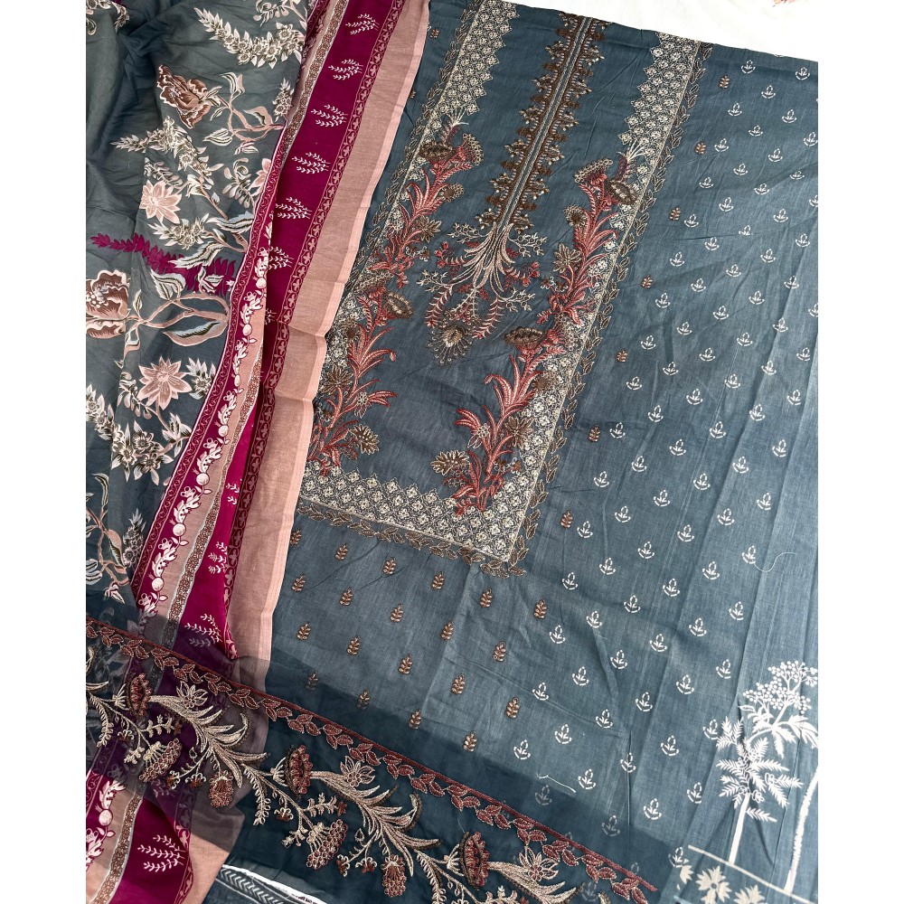CHEVRON LUXURY LAWN COLLECTION BY JIHAN 3374 (Chiffon Dupatta)