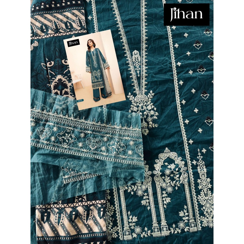 CHEVRON LUXURY LAWN COLLECTION BY JIHAN 3375 (Chiffon Dupatta)