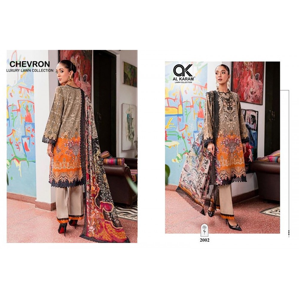 CHEVRON PATCH WORK AL KARAM (Cotton Dupatta)