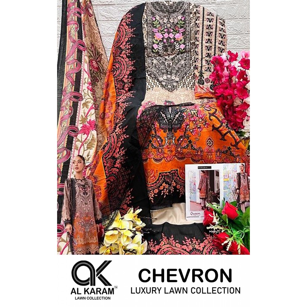 CHEVRON PATCH WORK AL KARAM (Cotton Dupatta)