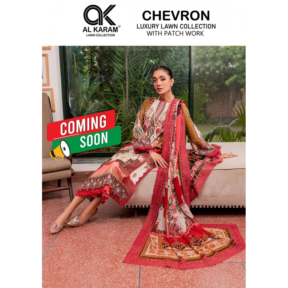 CHEVRON PATCH WORK AL KARAM (Cotton Dupatta)