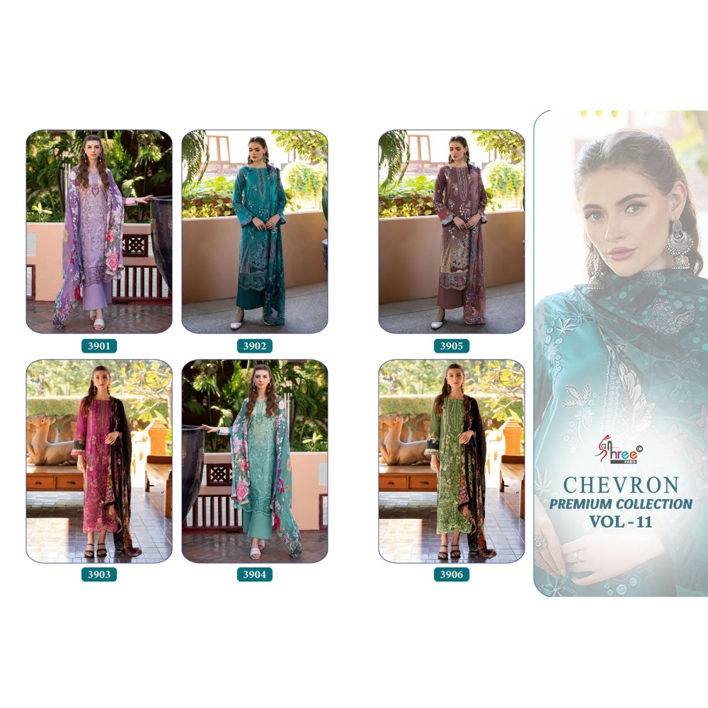 CHEVRON PREMIUM COLLECTION SHREE VOL 11 SHREE (Cotton Dupatta)