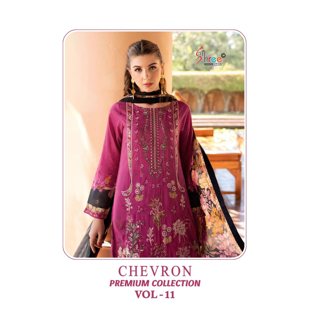 CHEVRON PREMIUM COLLECTION SHREE VOL 11 SHREE (Cotton Dupatta)