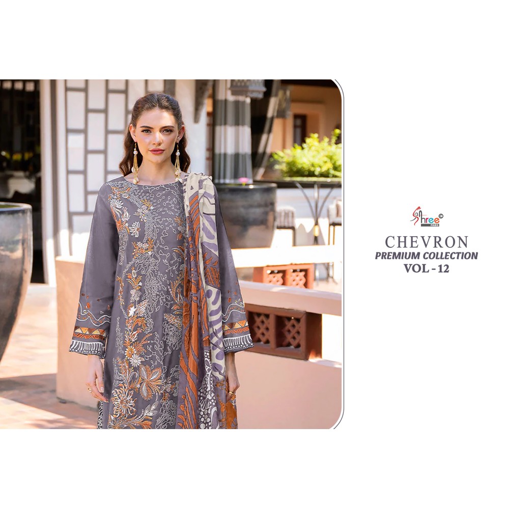 CHEVRON PREMIUM COLLECTION SHREE VOL 12 SHREE (Chiffon Dupatta)