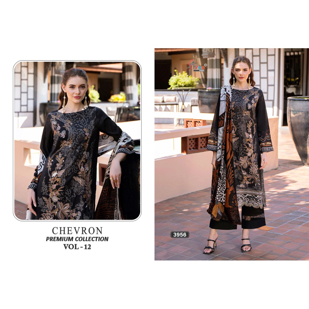 CHEVRON PREMIUM COLLECTION SHREE VOL 12 SHREE (Chiffon Dupatta)