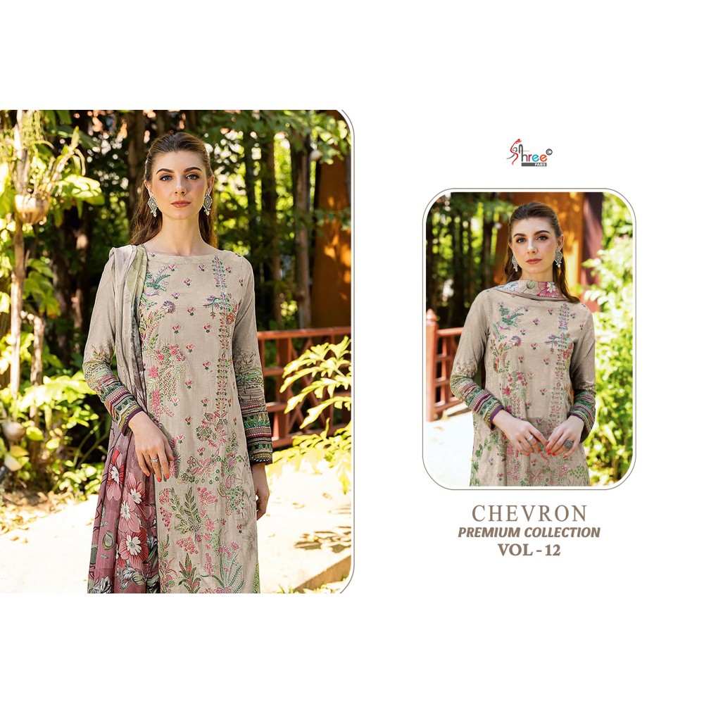 CHEVRON PREMIUM COLLECTION SHREE VOL 12 SHREE (Chiffon Dupatta)