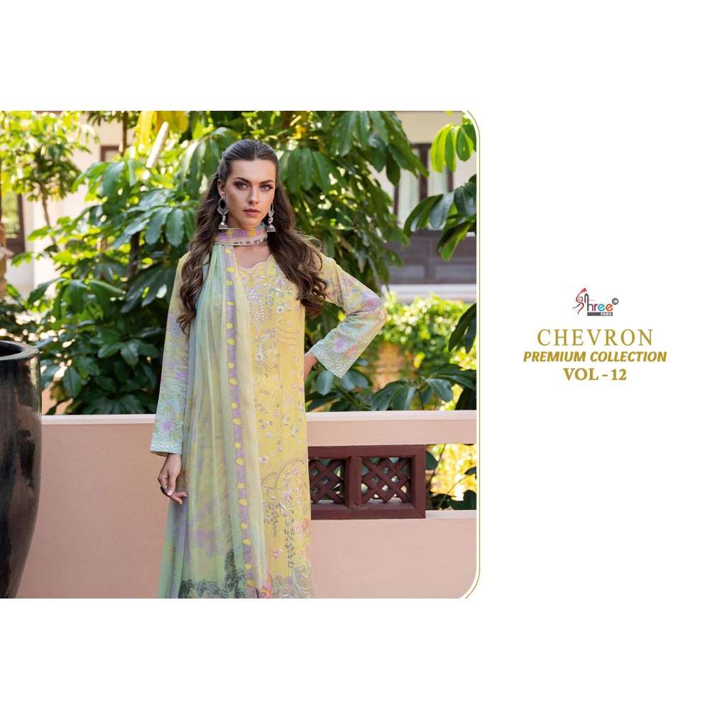 CHEVRON PREMIUM COLLECTION SHREE VOL 12 SHREE (Chiffon Dupatta)