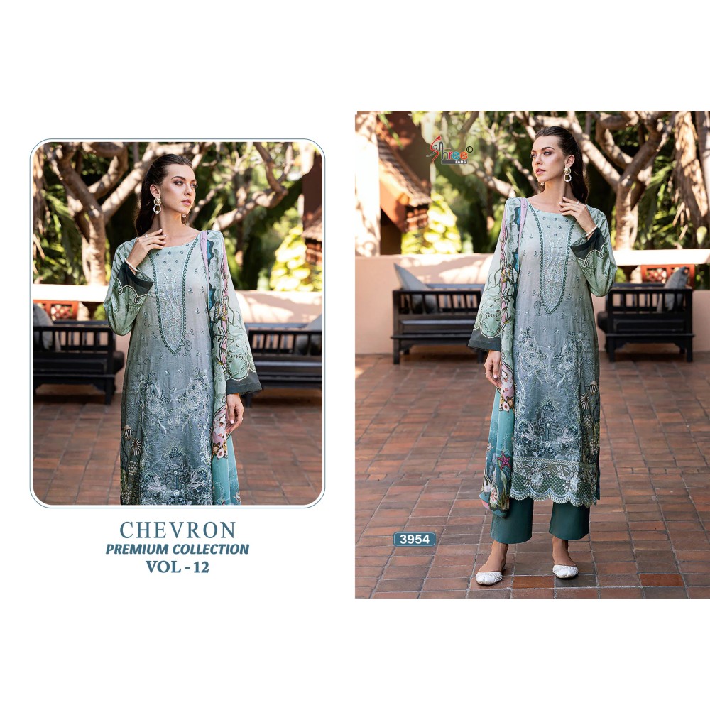 CHEVRON PREMIUM COLLECTION SHREE VOL 12 SHREE (Chiffon Dupatta)