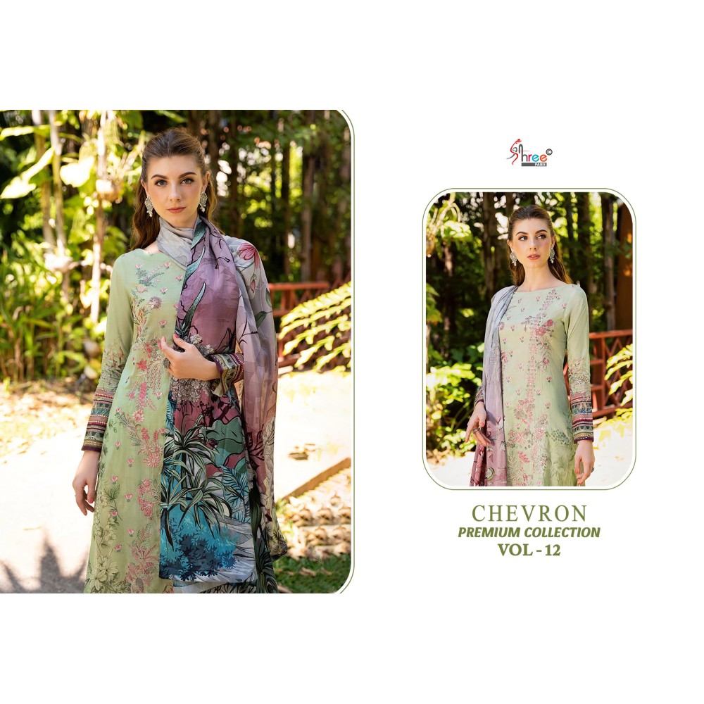 CHEVRON PREMIUM COLLECTION SHREE VOL 12 SHREE (Chiffon Dupatta)