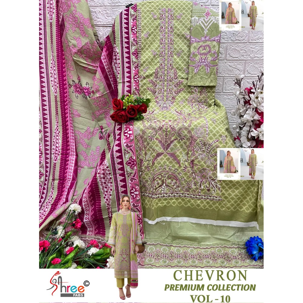 CHEVRON PREMIUM COLLECTION VOL 10 SHREE  (Chiffon Dupatta)
