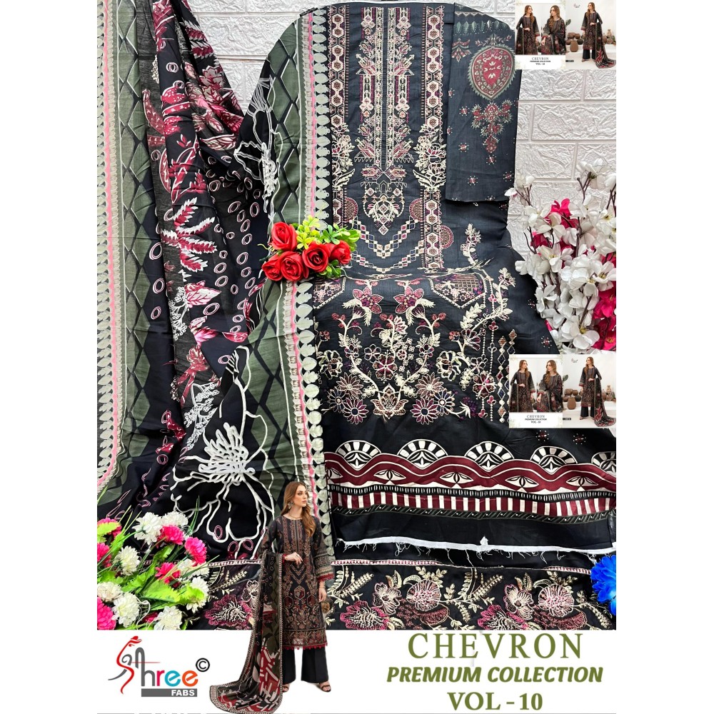 CHEVRON PREMIUM COLLECTION VOL 10 SHREE  (Chiffon Dupatta)