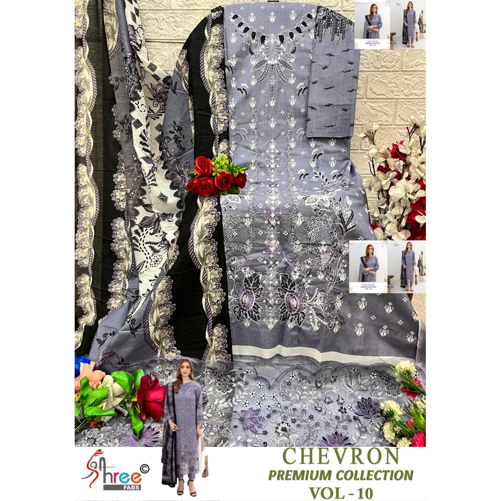 CHEVRON PREMIUM COLLECTION VOL 10 SHREE  (Chiffon Dupatta)