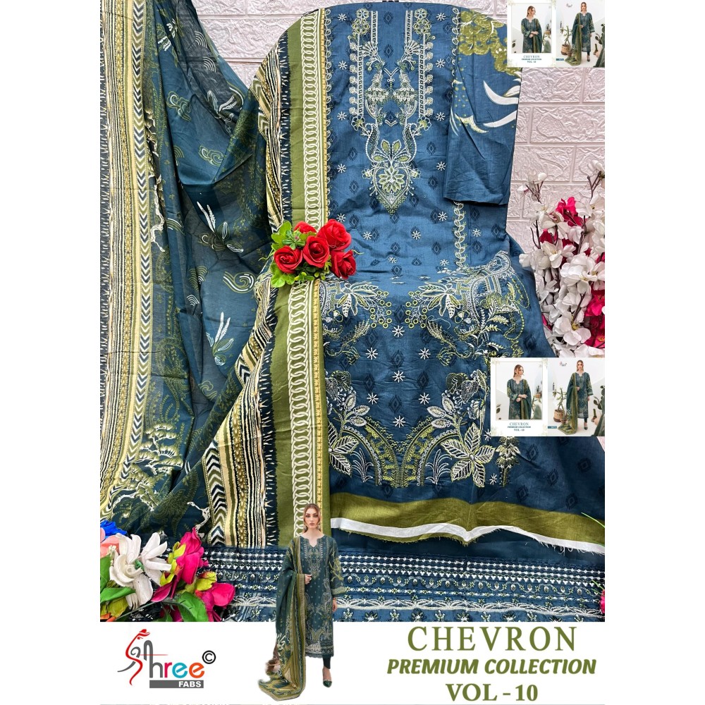 CHEVRON PREMIUM COLLECTION VOL 10 SHREE  (Chiffon Dupatta)