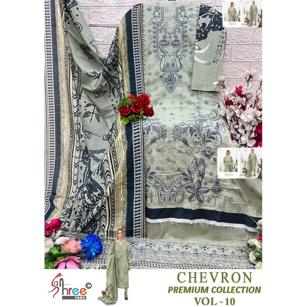 CHEVRON PREMIUM COLLECTION VOL 10 SHREE  (Chiffon Dupatta)