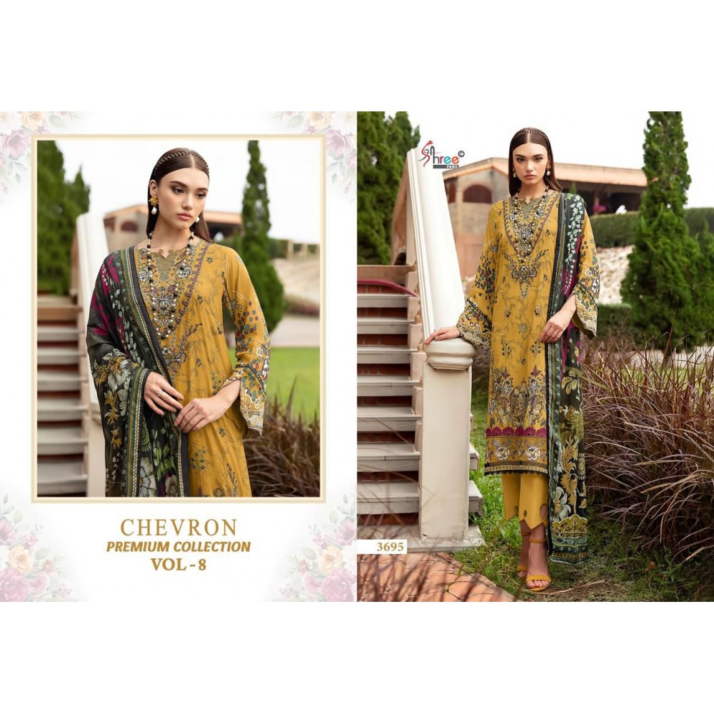 CHEVRON PREMIUM COLLECTION VOL 8 SHREE  (Chiffon Dupatta)