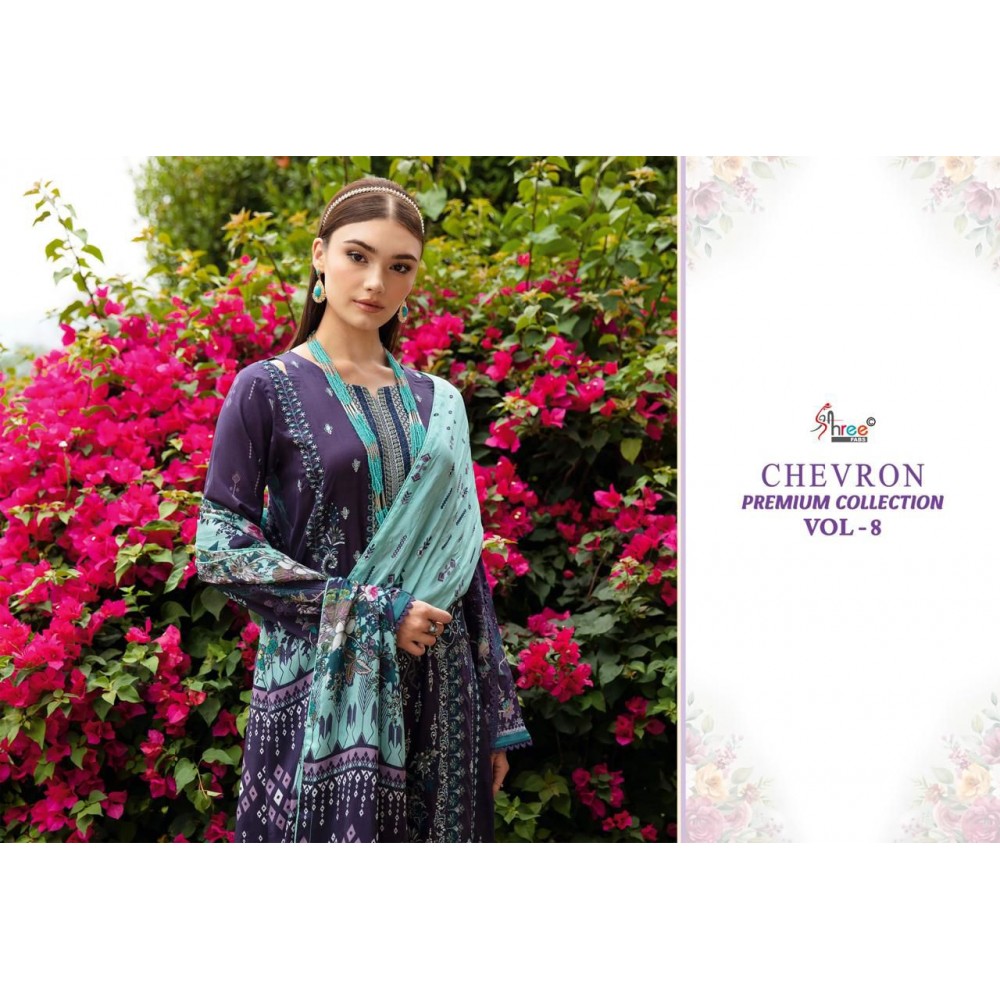 CHEVRON PREMIUM COLLECTION VOL 8 SHREE  (Chiffon Dupatta)