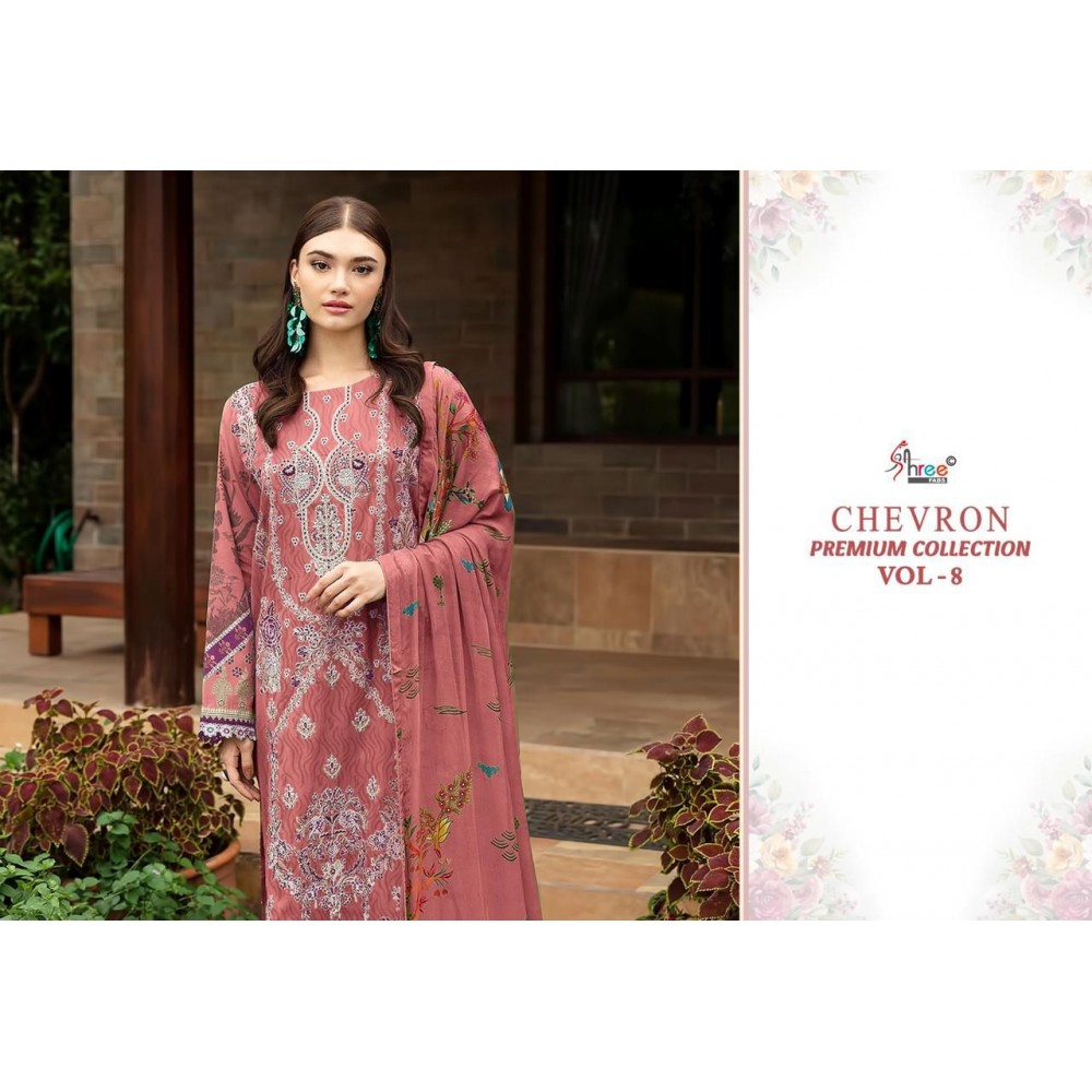 CHEVRON PREMIUM COLLECTION VOL 8 SHREE  (Chiffon Dupatta)