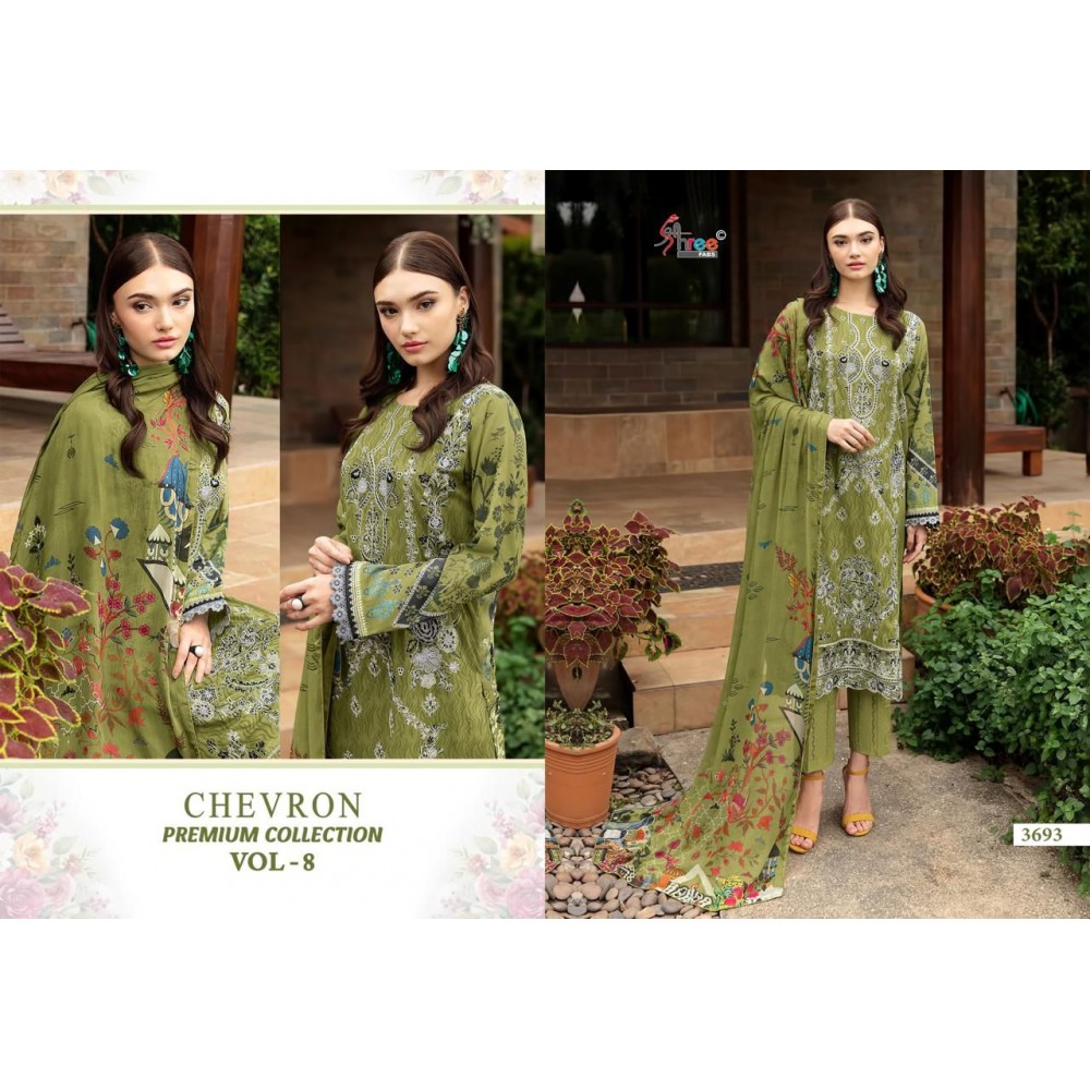 CHEVRON PREMIUM COLLECTION VOL 8 SHREE  (Chiffon Dupatta)