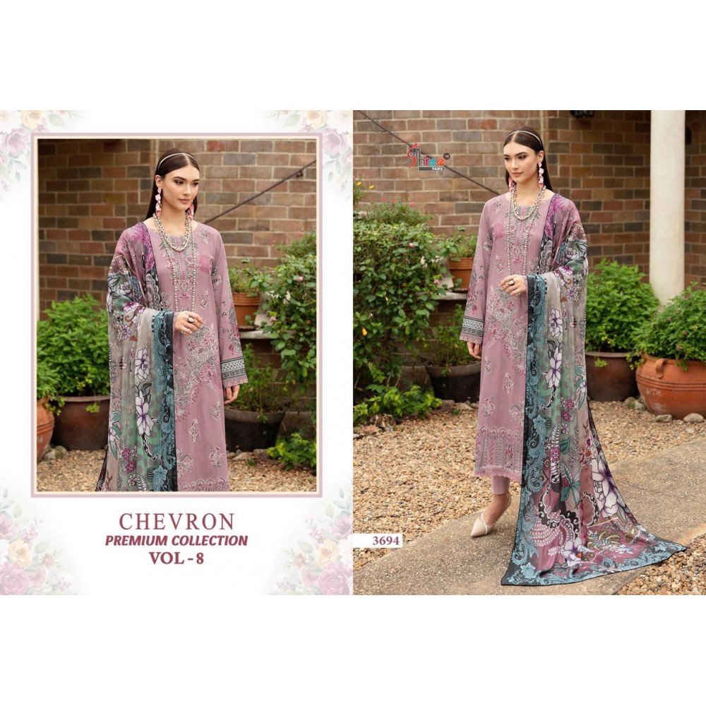 CHEVRON PREMIUM COLLECTION VOL 8 SHREE  (Chiffon Dupatta)