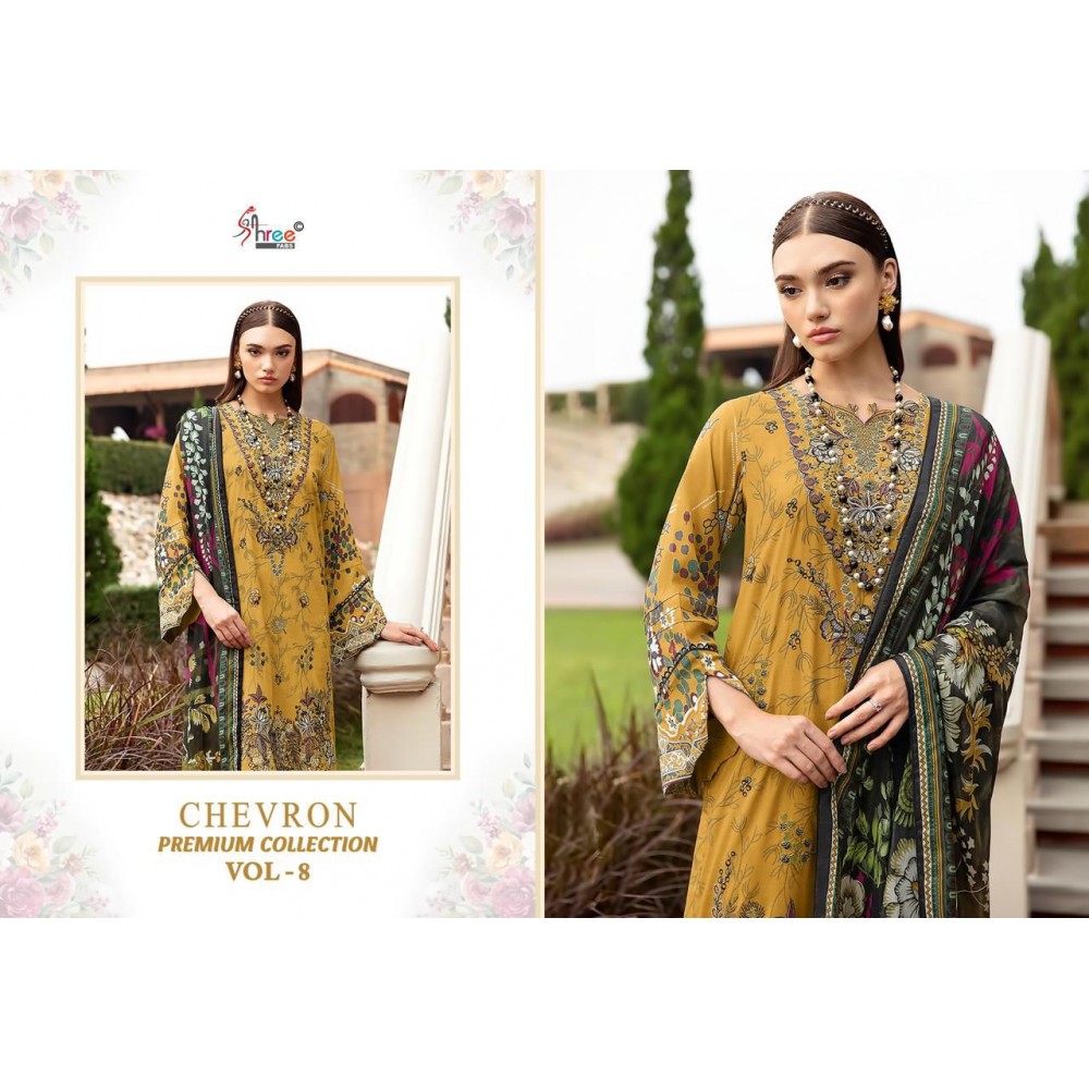 CHEVRON PREMIUM COLLECTION VOL 8 SHREE  (Chiffon Dupatta)