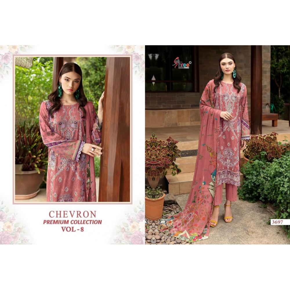 CHEVRON PREMIUM COLLECTION VOL 8 SHREE  (Chiffon Dupatta)