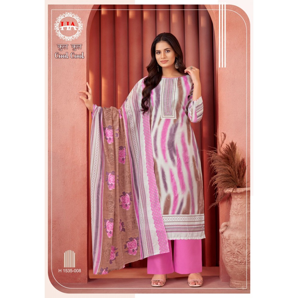 COOL COOL HARSHIT ALOK SUITS (Cotton Dupatta)