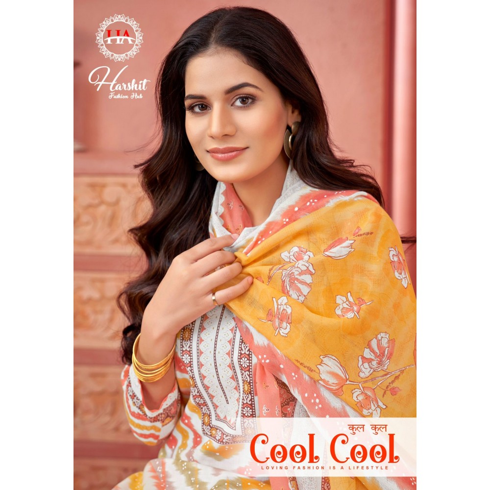 COOL COOL HARSHIT ALOK SUITS (Cotton Dupatta)