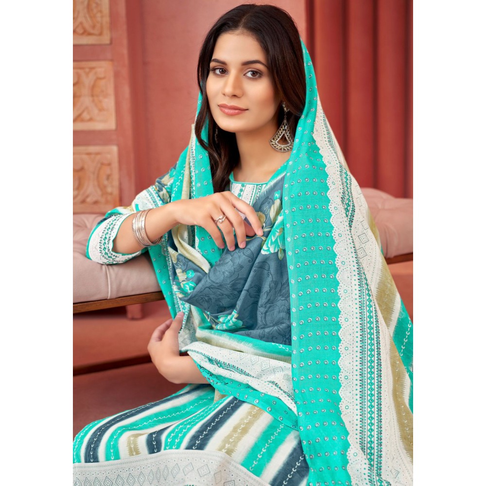 COOL COOL HARSHIT ALOK SUITS (Cotton Dupatta)