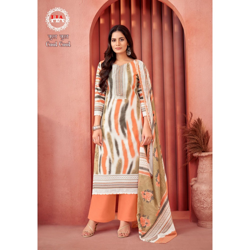 COOL COOL HARSHIT ALOK SUITS (Cotton Dupatta)