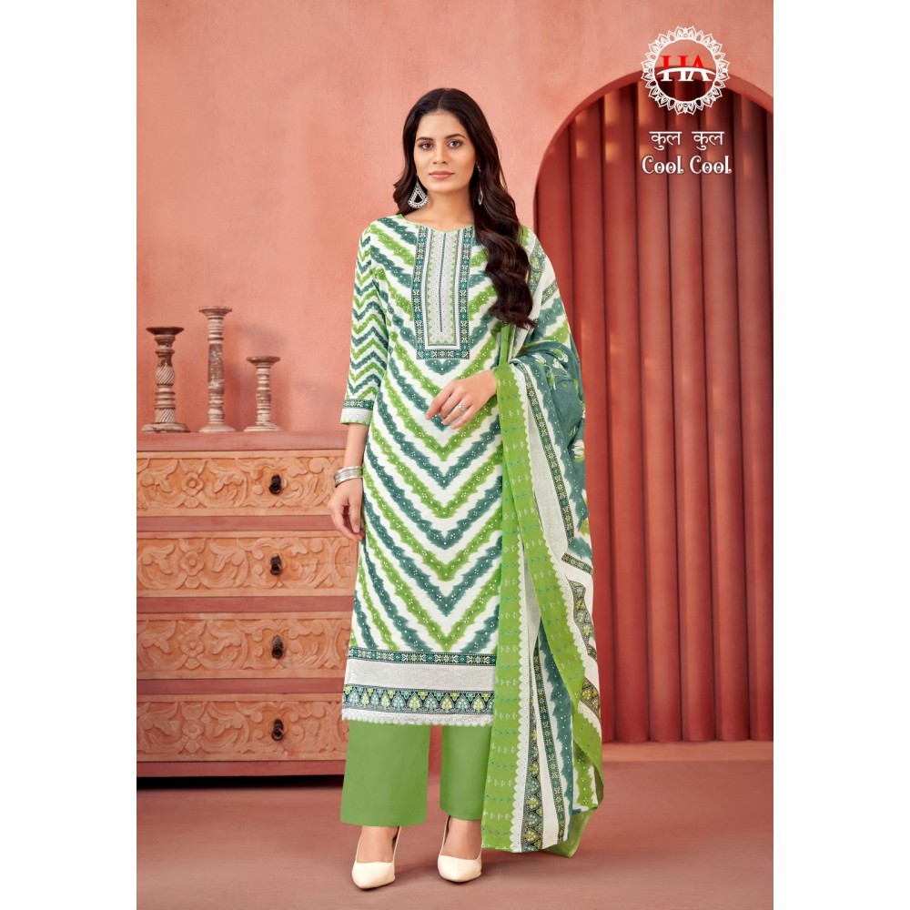 COOL COOL HARSHIT ALOK SUITS (Cotton Dupatta)