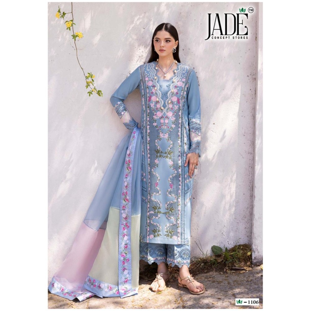CRIMSON EXCLUSIVE HEAVY LAWN COLLECTION VOL 11 JADE (Cotton Dupatta)