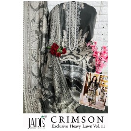 CRIMSON EXCLUSIVE HEAVY LAWN COLLECTION VOL 11 JADE (Cotton Dupatta)
