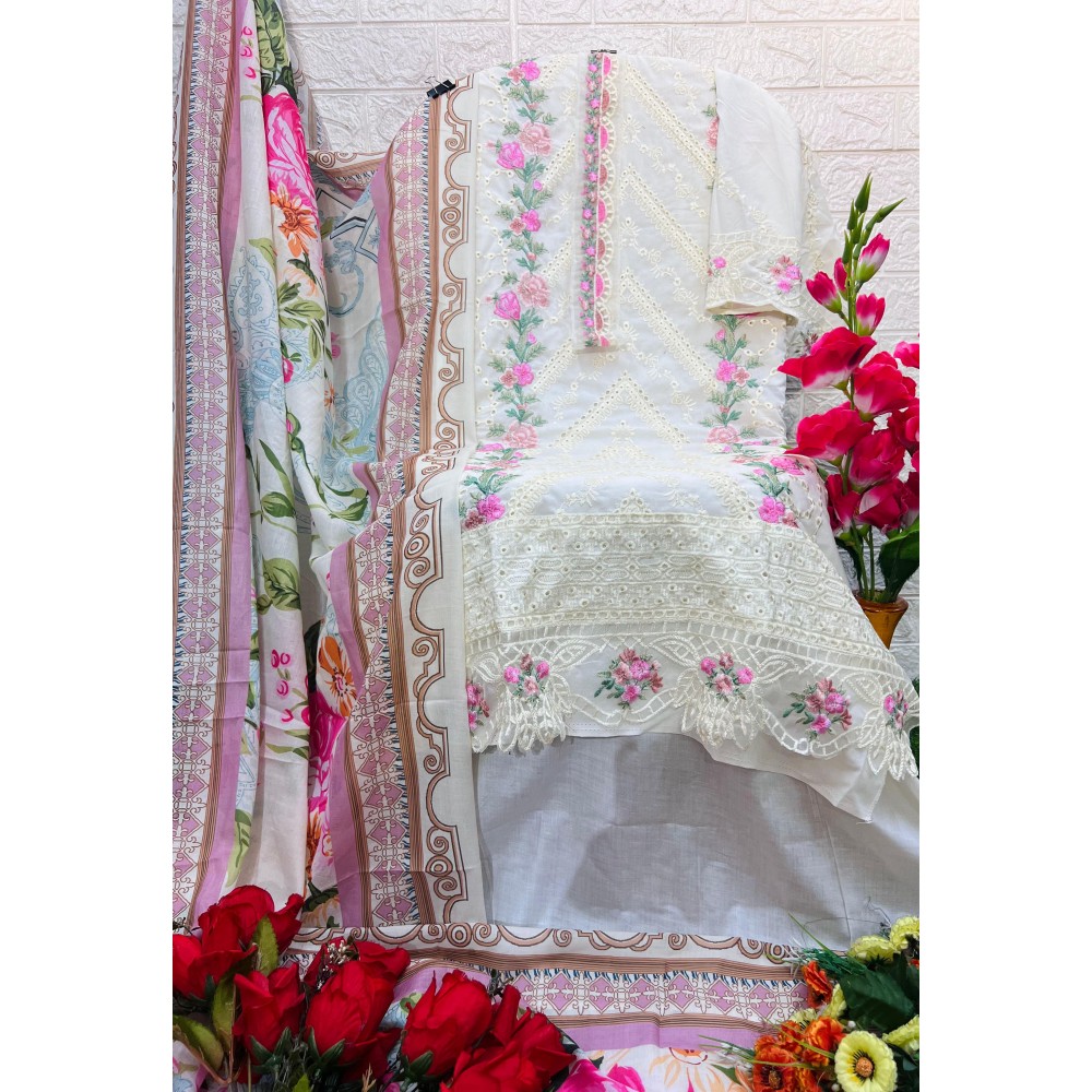 ELAAN 25 VOL 2 LUXURY LAWN COLLECTION AFROZEH (Cotton Dupatta)