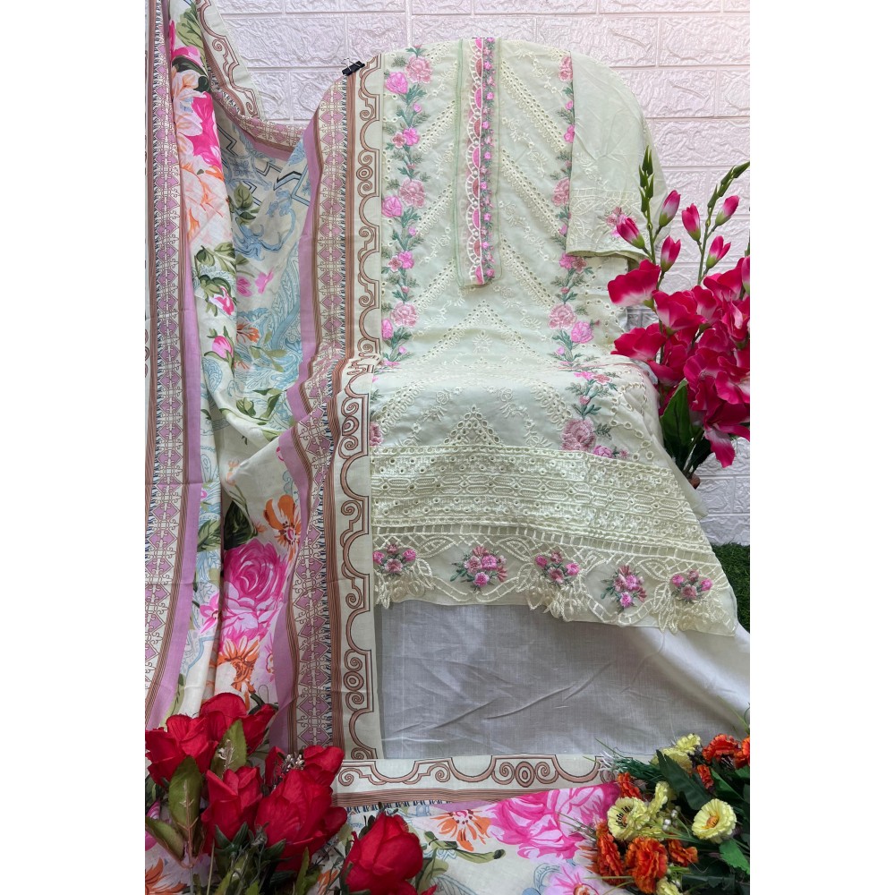 ELAAN 25 VOL 2 LUXURY LAWN COLLECTION AFROZEH (Cotton Dupatta)