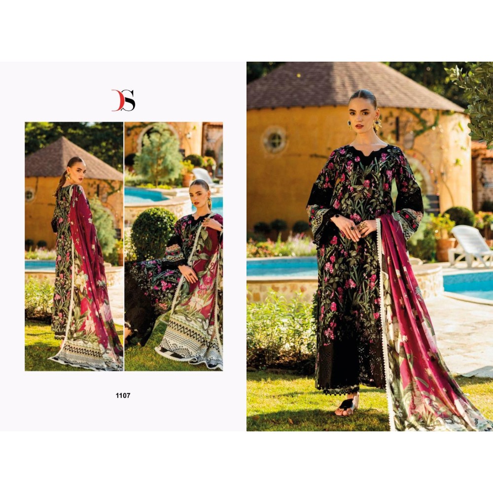 ELAF CHIKANKARI PREMIUM LAWN 25 DEEPSY SUITS (Chiffon Dupatta)