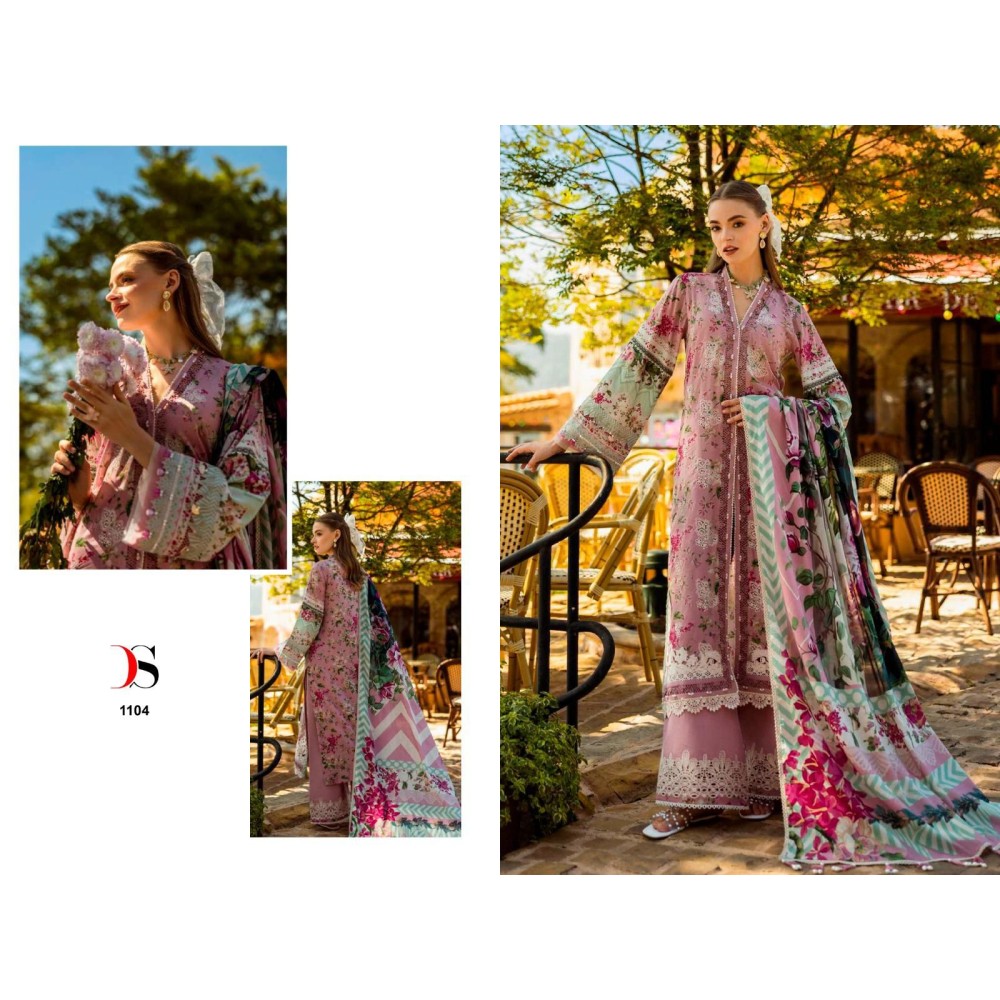 ELAF CHIKANKARI PREMIUM LAWN 25 DEEPSY SUITS (Chiffon Dupatta)
