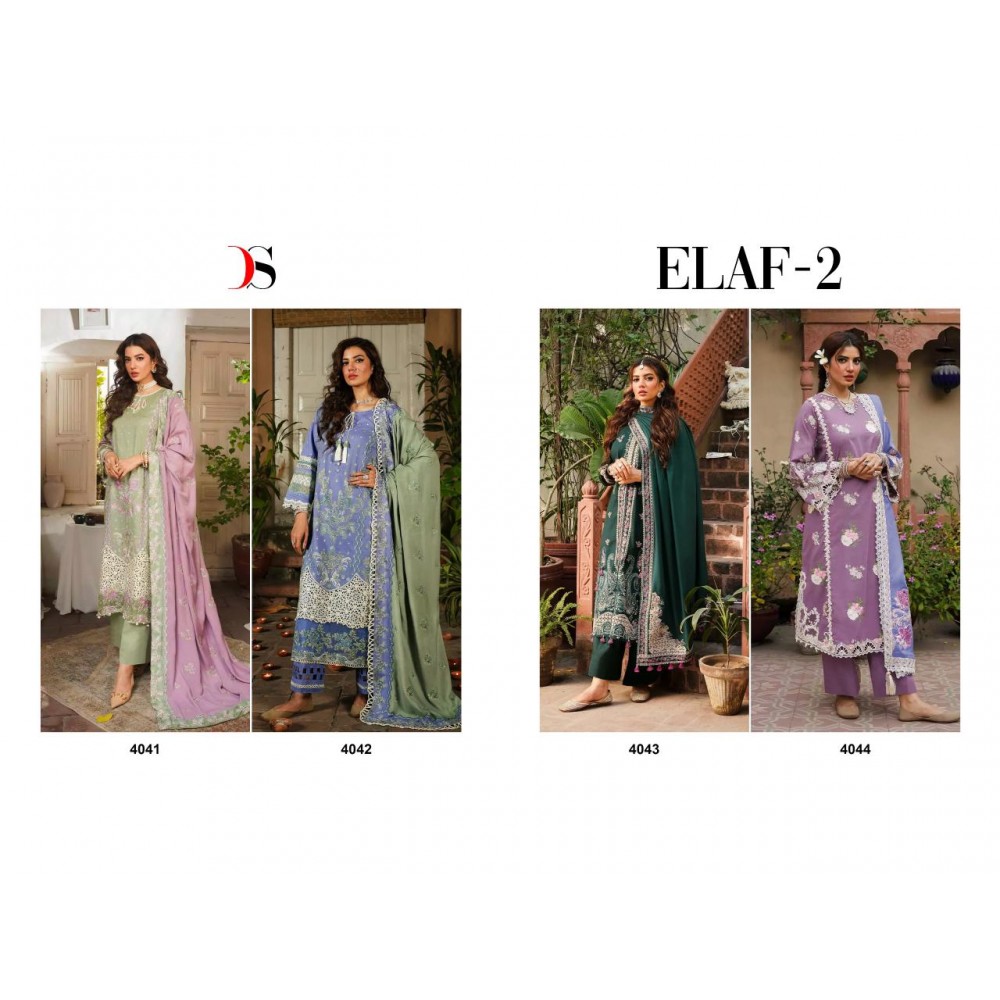 ELAF LUXURY 2 DEEPSY SUITS (Cotton Dupatta)