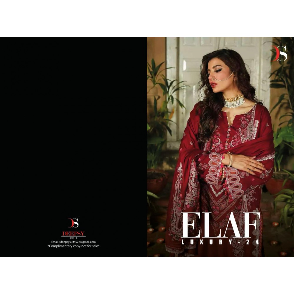 ELAF LUXURY 24 DEEPSY SUITS (Cotton Dupatta)