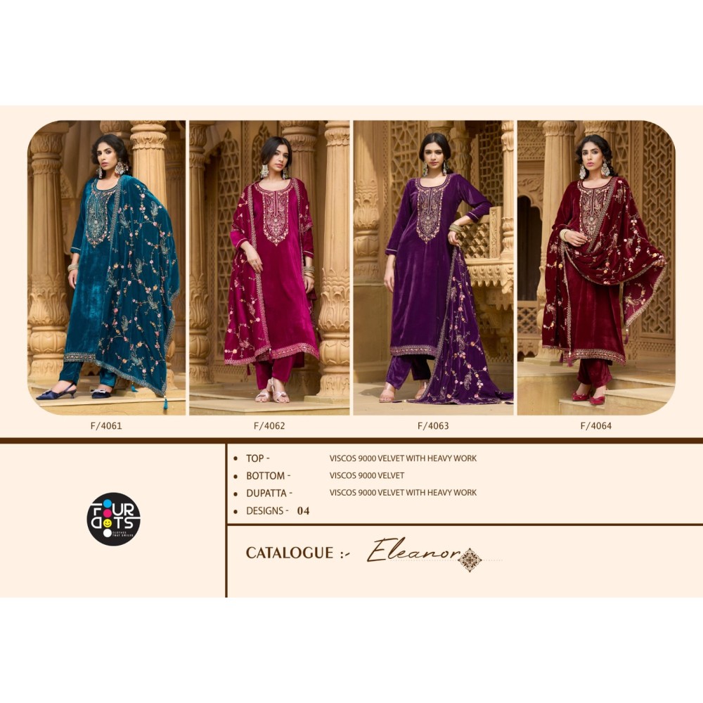 ELEANOR VELVET FOURDOTS (winter Collection)