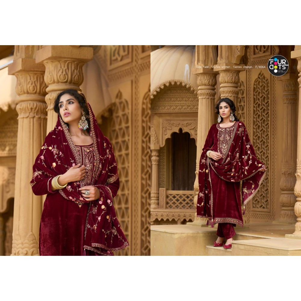 ELEANOR VELVET FOURDOTS (winter Collection)