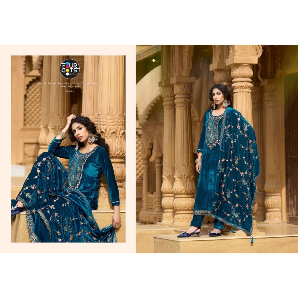 ELEANOR VELVET FOURDOTS (winter Collection)