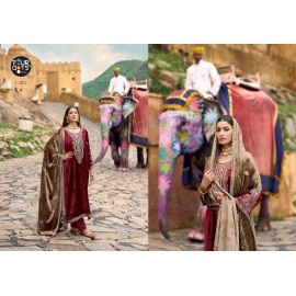 ELEGANCE MAKHMAL VELVET FOURDOTS (winter Collection)