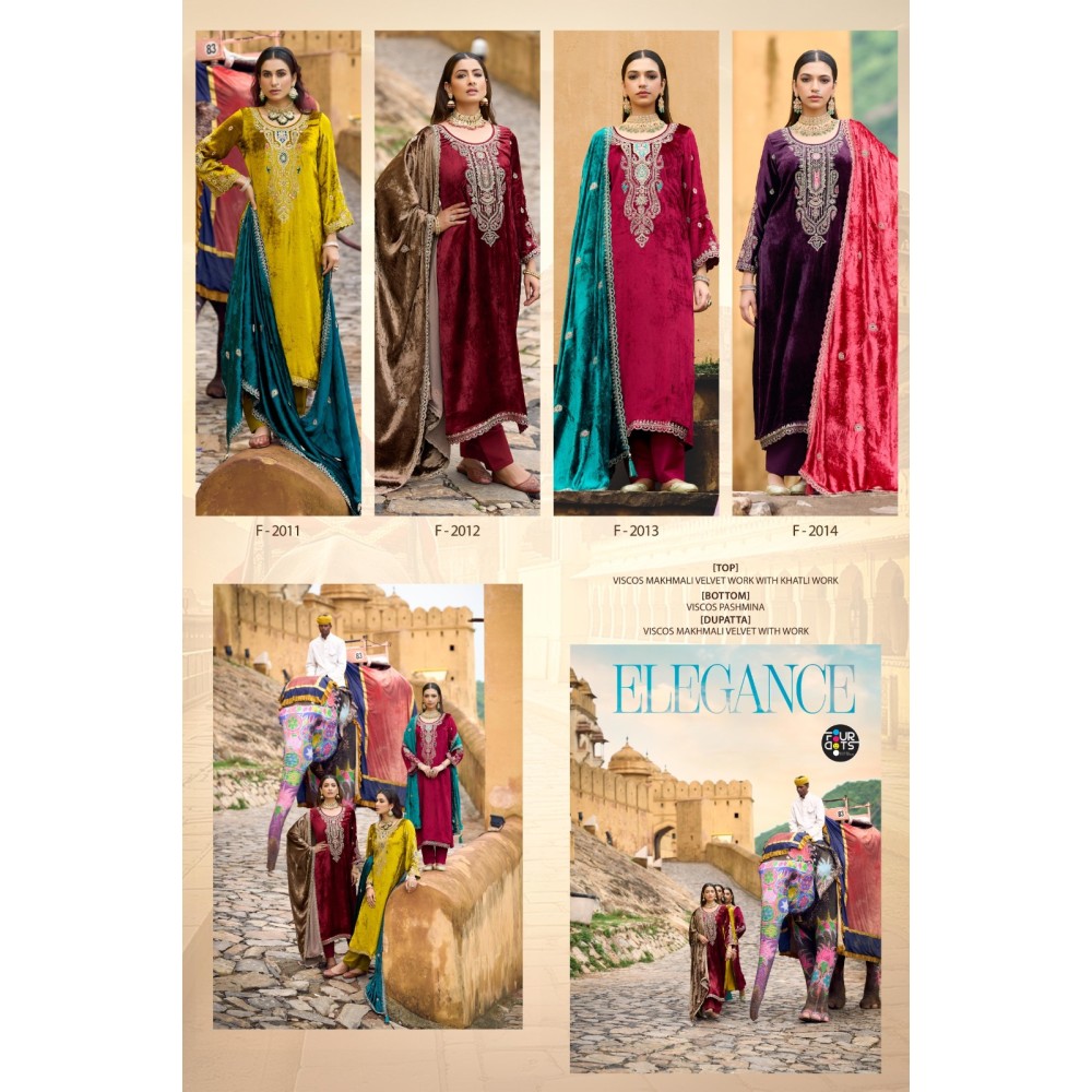 ELEGANCE MAKHMAL VELVET FOURDOTS (winter Collection)